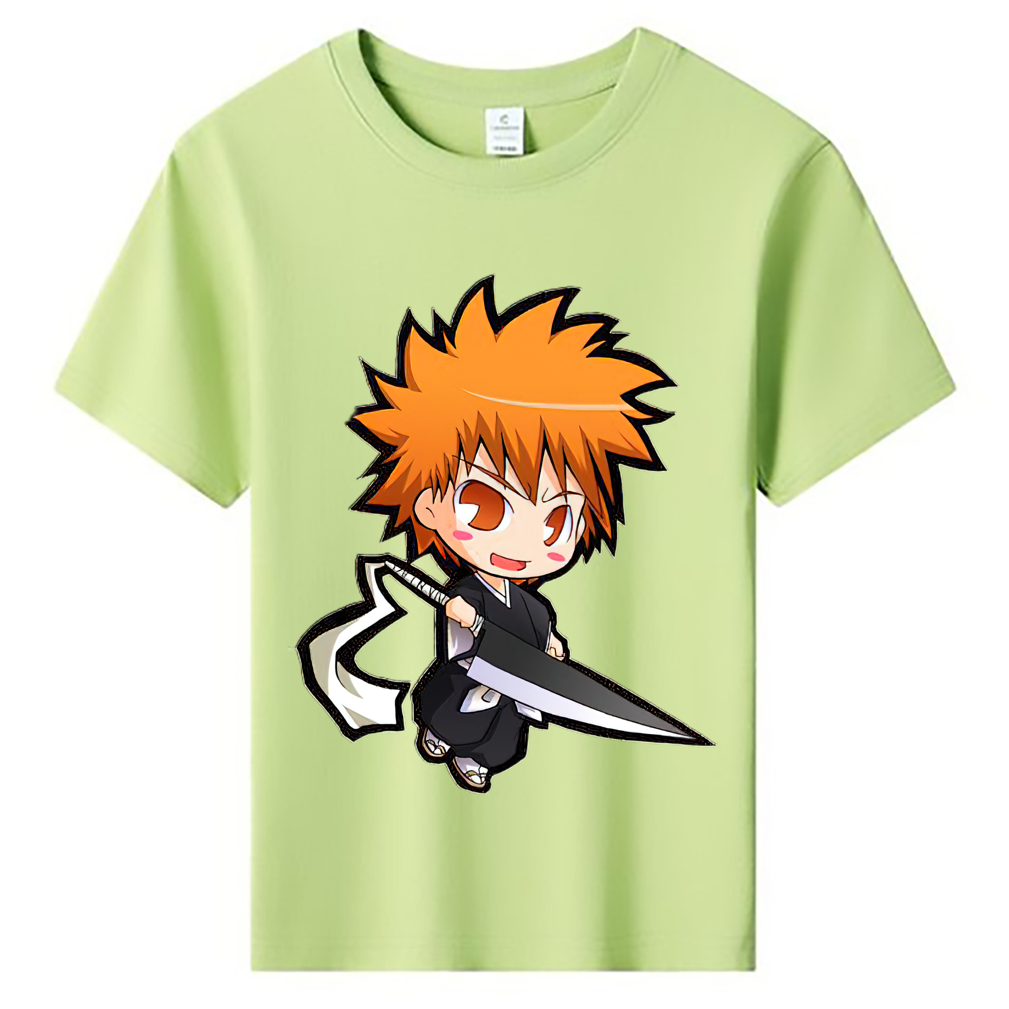 （画像用） ブリーチ 黒崎一護（くろさき いちご）BLEACH Kurosaki Ichigo 綿100％キッズTシャツ（フロントプリント）